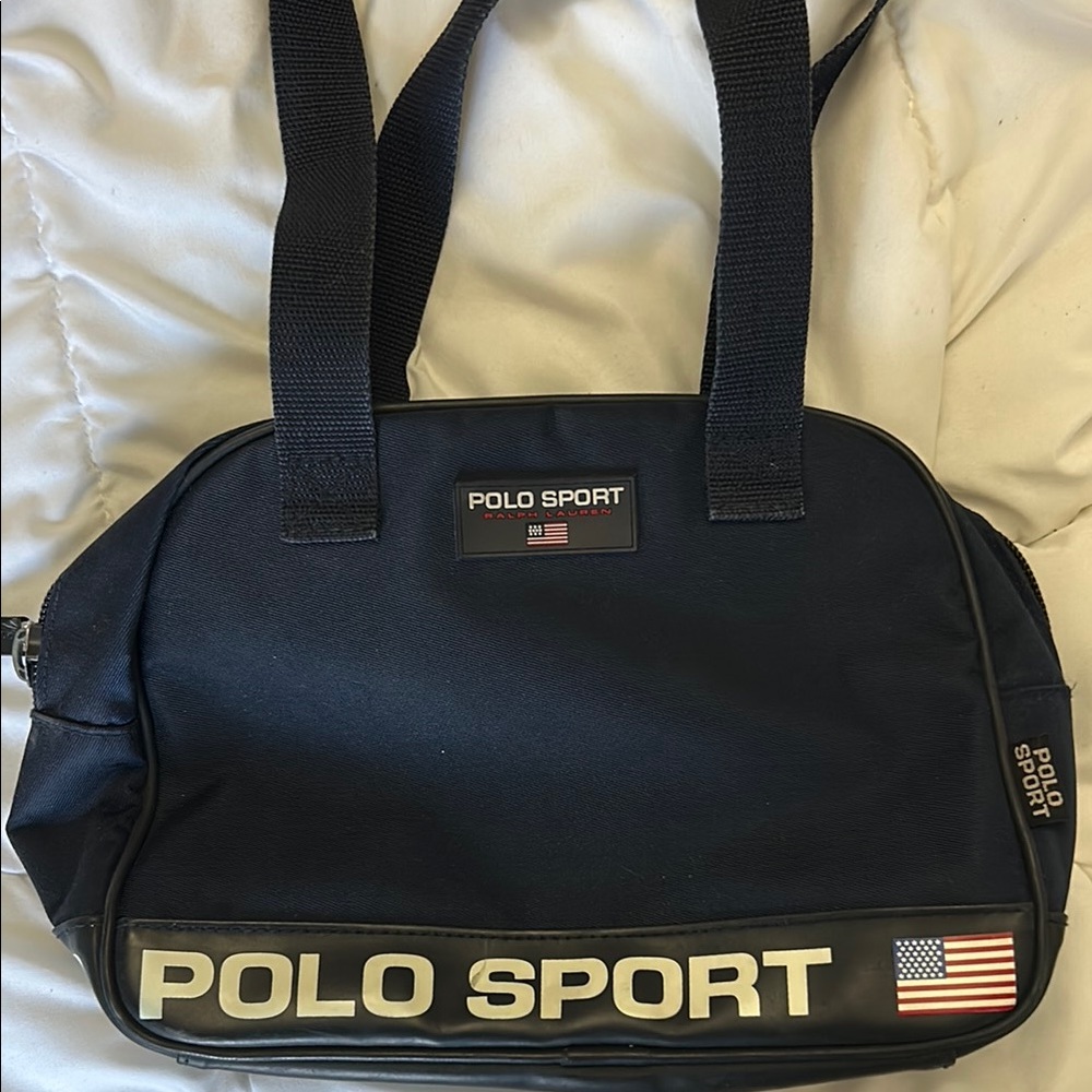 Polo by Ralph Lauren Black Duffel Bag with Durable Fabric and Two Handles